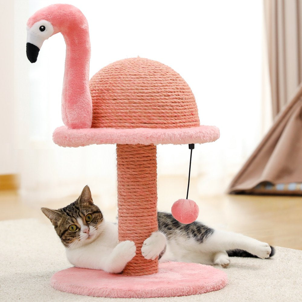 cat scratching post small Cat Scratching Post Flamingo Sisal Claw Scratcher Post for Small Cat, –  Sneaky Pets