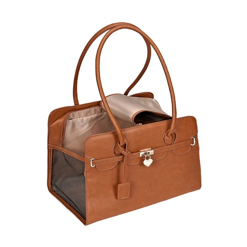 Luxury PU Leather Pet Carrier