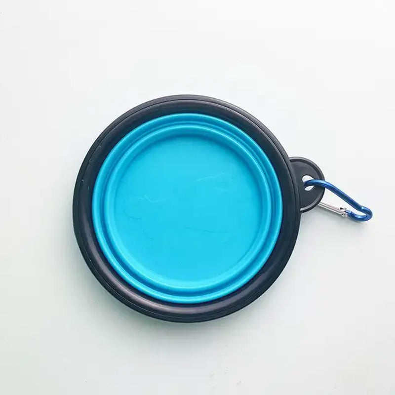 350Ml 1Pc Collapsible Dog Bowls Feeder with Carabiner Folding Cat Bowl Travel Dog Feeding Water Travel Portable Puppy Walking