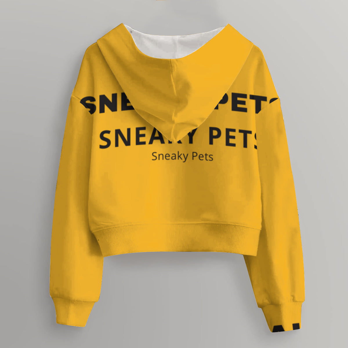 yellow crop top hoodie